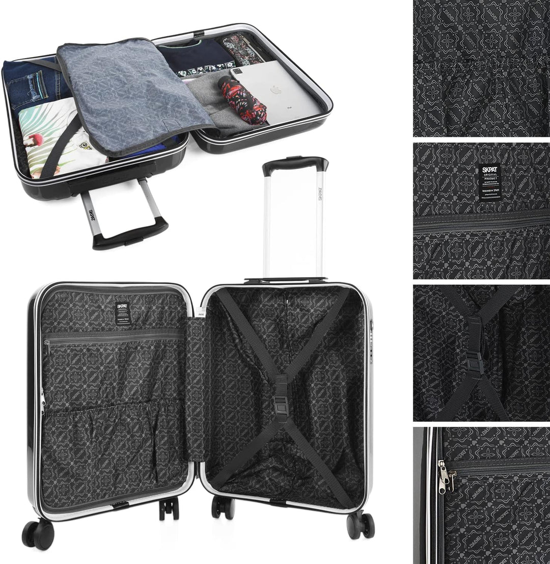 SKPAT - Leicht Koffer Set Polycarbonat Reisekoffer Set für Flugreisen - Dauerhaft Hartschalenkoffer