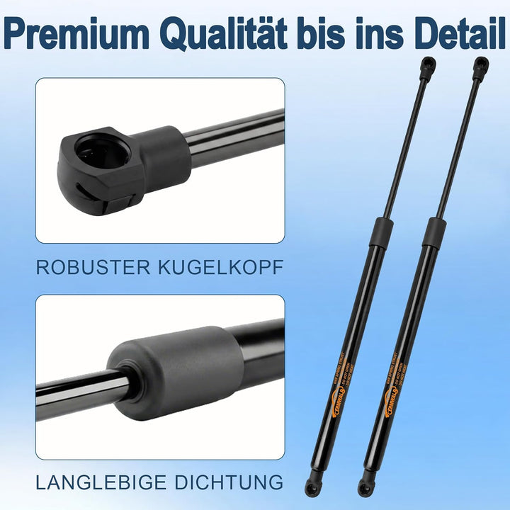 2x Kofferraum Dämpfer für Suzuki Vitara (LY) 2015-present, Gasfeder Heckklappe Schwarz Heckklappendä
