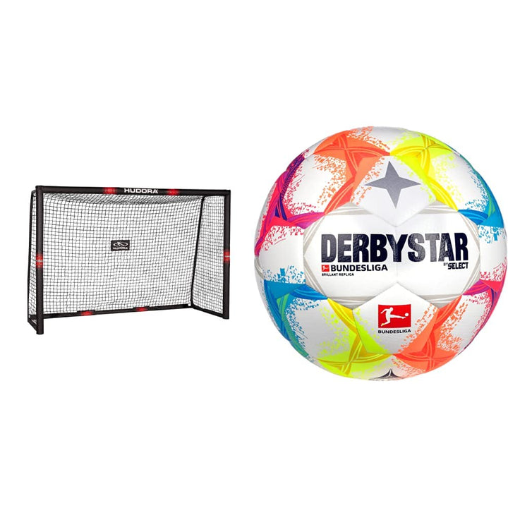 HUDORA Fussballtor Pro Tect - Torwand für Kinder und Erwachsene - Fussball Tor 180 x 120 cm für Gart