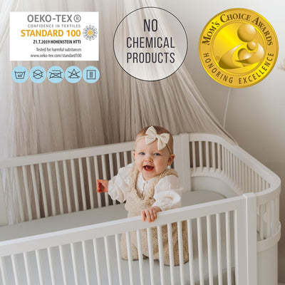 Bisoo 37x80 / 40x80 Spannbettlaken Kinderwagen - 2in1 Baby Wasserfester Matratzenschoner Spannbettla