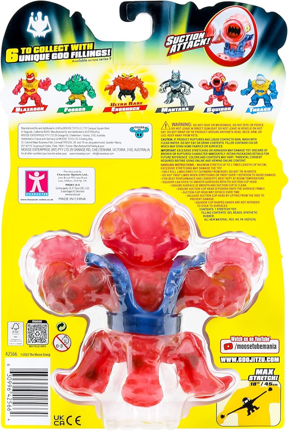 Heroes of Goo Jit Zu Deep GOO Sea Helden-Packung mit Squidor. Super Stretchy und Dehnbare Actionfigu