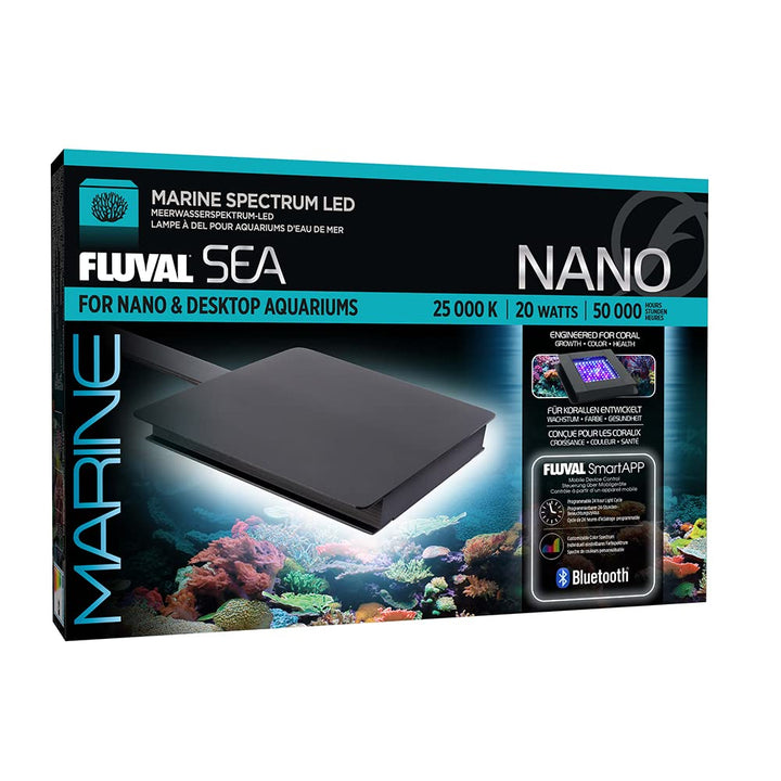 Fluval Sea Marine 3.0, Nano LED Beleuchtung für Meerwasseraquarien, Aluminium , 12,7 x 12,7cm, 20W S