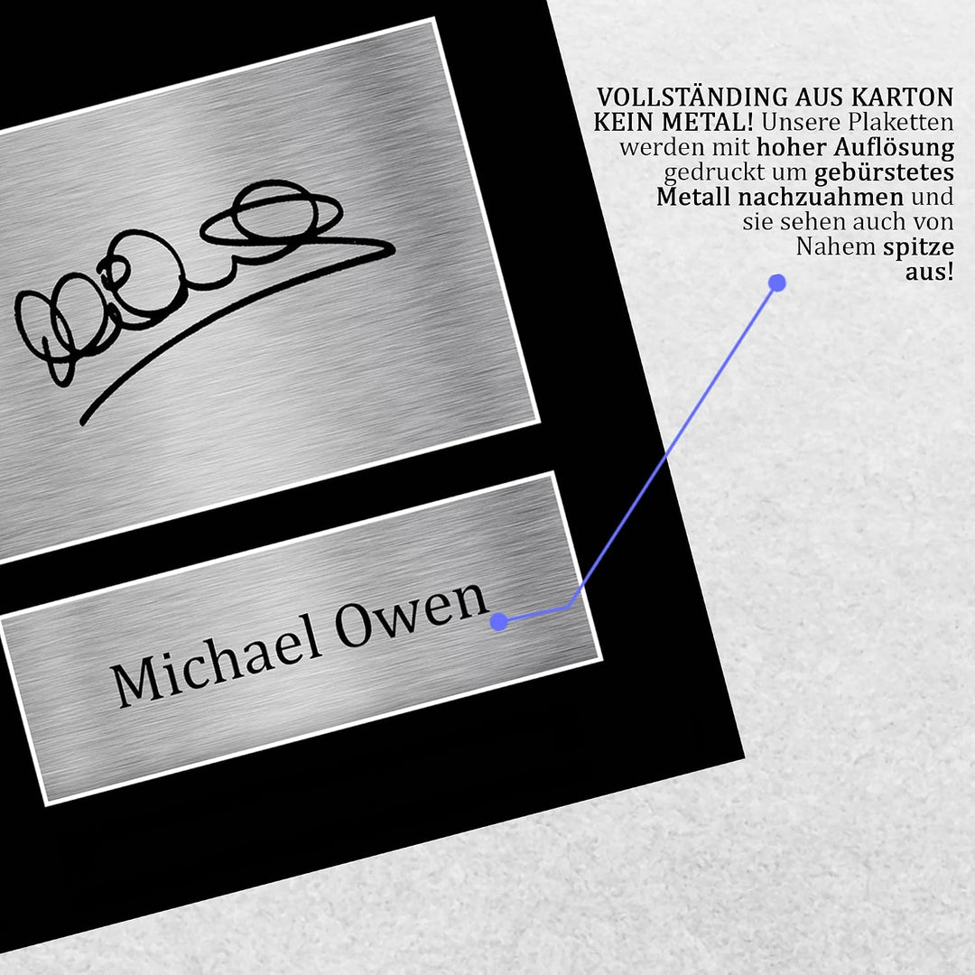 HWC Trading A4 Michael Owen Liverpool Gifts Autogramm-Bild für Fans und Fans – A4 (ungerahmt) Michae