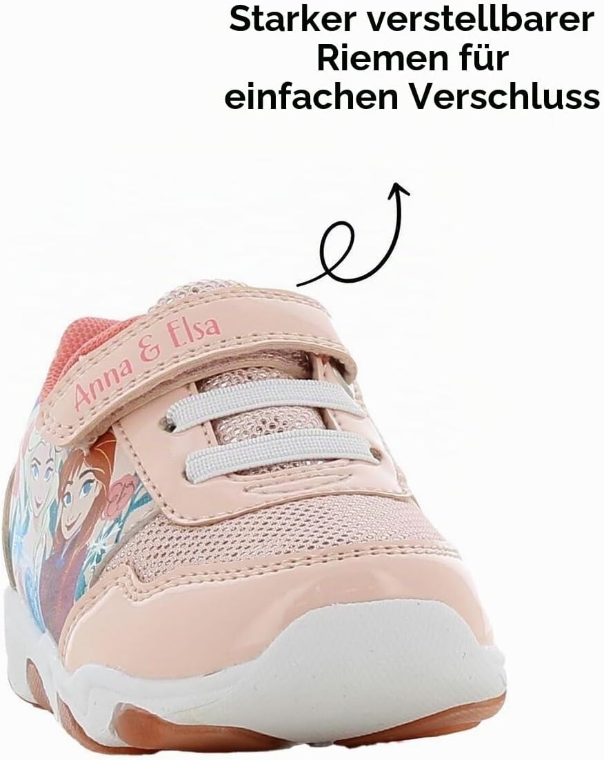 Disney Frozen Schuhe Mädchen 2 bis 8 Jahre, Kinderschuhe mit Anna und ELSA Motiv, Leuchtschuhe Kinde