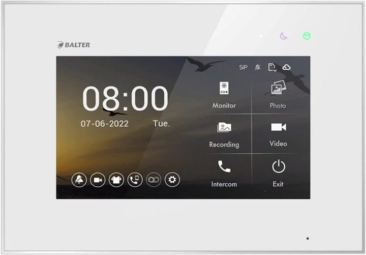 Nonic Balter EVO HD 7" Videostation Weiss (Touchscreen HD-Bildschirm, 2-Draht Bus, Plexiglas) Zusatz