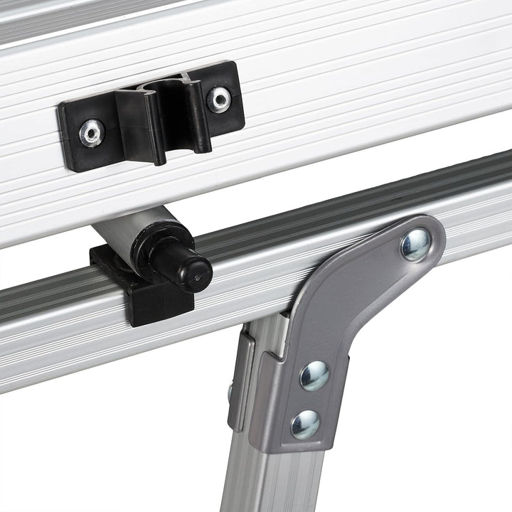 Relaxdays Klapptisch, klappbarer Camping Tisch, höhenverstellbar, Aluminium, faltbar, Alu Multifunkt