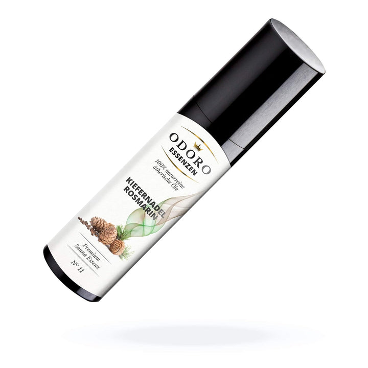 Saunaaufguss Duft Set inkl. Holzständer - 100% ätherische Öle – Fichtennadel, Kiefernadel, Zirbelkie