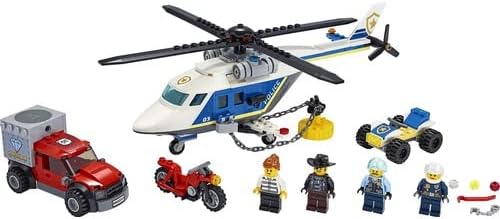 LEGO 60243 City Police Verfolgungsjagd mit dem Polizeihubschrauber Spielzeug, Spielzeug