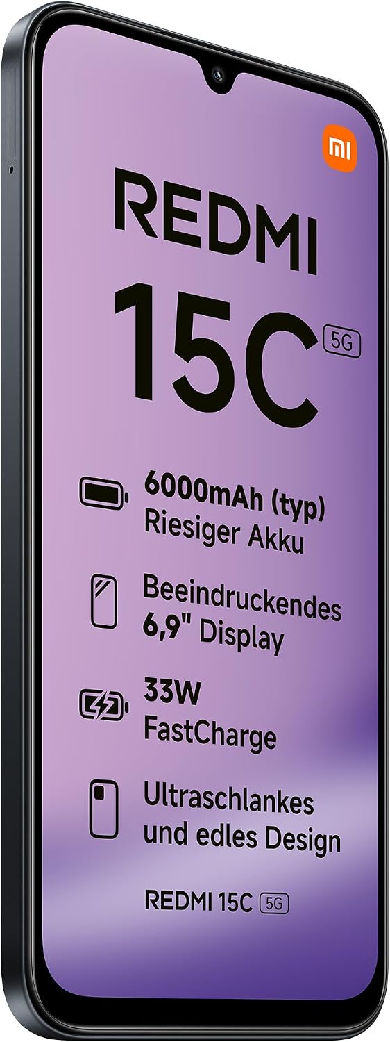 Xiaomi Redmi 15C 5G 4GB RAM 128GB Midnight Black
