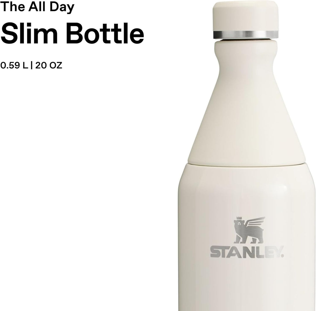 Stanley All Day Slim Trinkflasche Edelstahl 0.6L - Thermosflasche Kühlt 6 Stunden - 11 Stunden Eisge