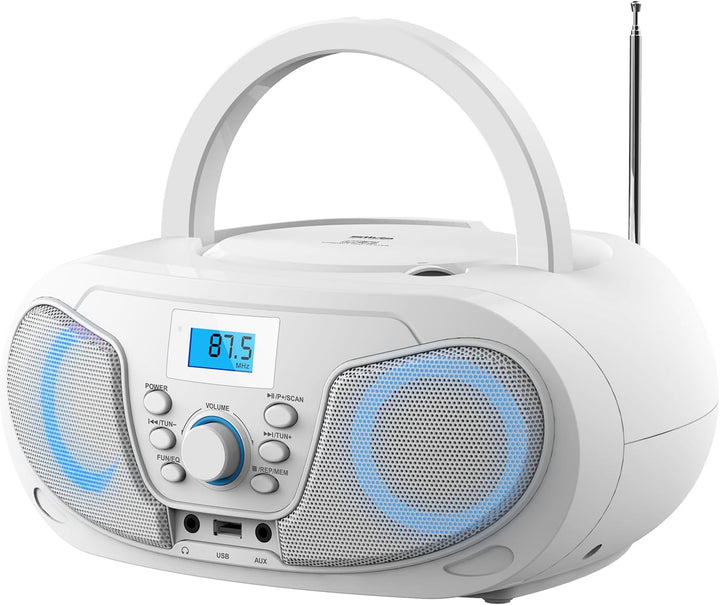 Silva Schneider MPC 25.4 USB – Tragbarer CD-Player mit UKW-Radio, USB für MP3, AUX & Kopfhöreranschl