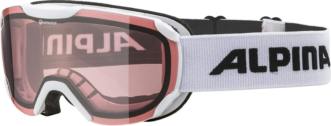 ALPINA Unisex Thaynes Q Skibrille (1er Pack) Einheitsgrösse Weiss, Einheitsgrösse Weiss