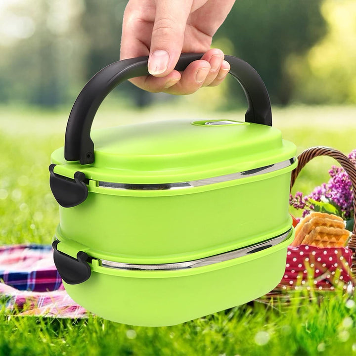 plplaaoo Tragbare Lunchbox, Thermo Bento Box, Edelstahl Lebensmittelbehälter, Isolier Lebensmittel A