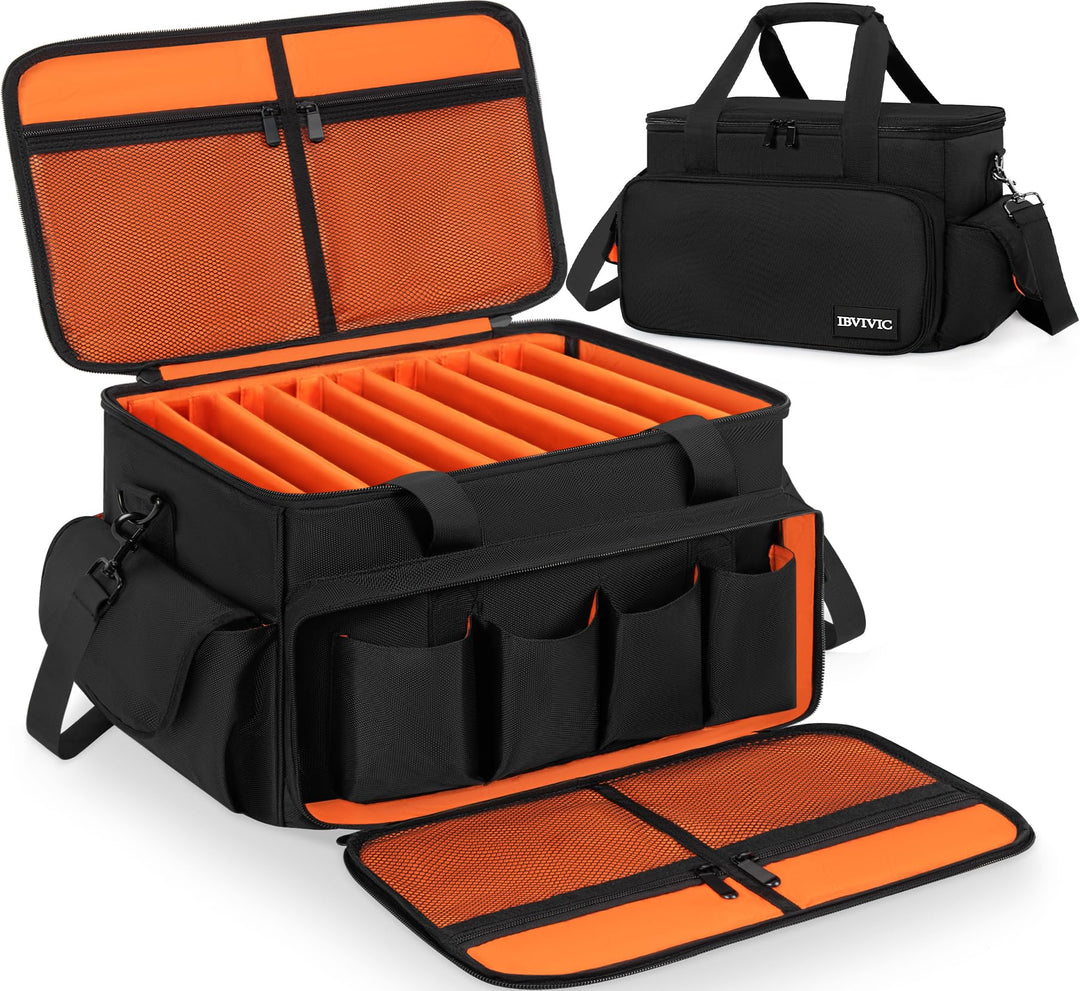 DJ Tasche, 1680D Nylon DJ Gigbag mit Abnehmbaren Trennwänden und Boden, DJ Kabel Organizer Tasche fü