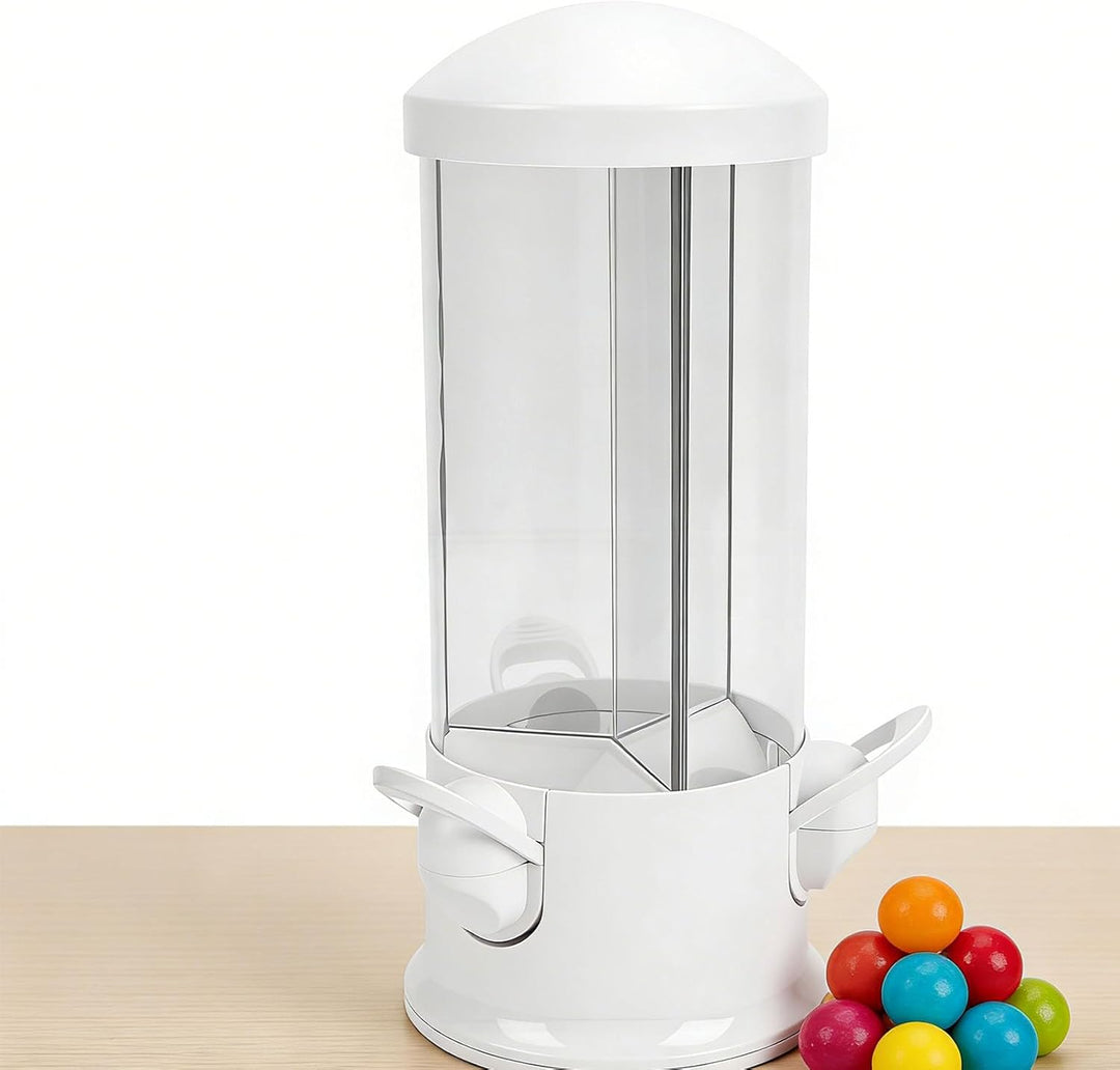 Süssigkeitenspender, 3 Fächer, Snackspender mit 360 Grad Drehbarem Auswahlmechanismus, für Jellybean