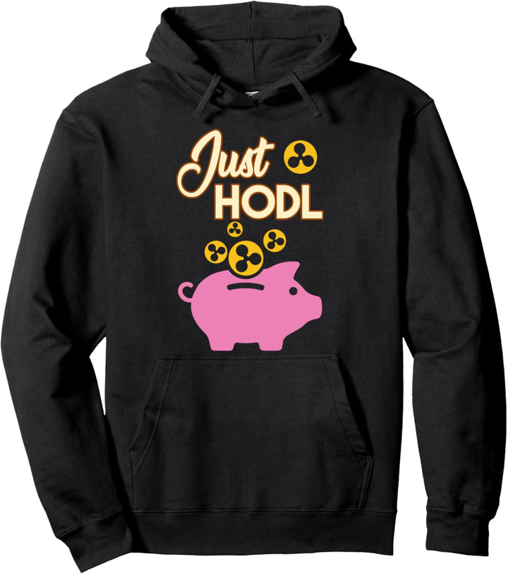 Just Hodl Ripple XRP Sparschwein Kryptowährung Trader Pullover Hoodie