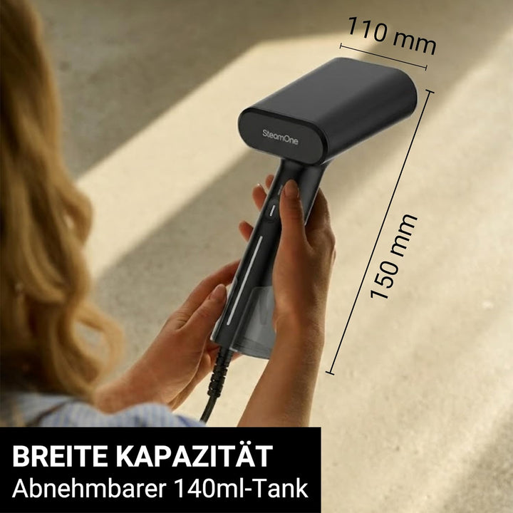 STEAMONE – Dampfglätter 2000 W, 28 g/min – Handbügeleisen – Fassungsvermögen 140 ml – Entfernt 99,99