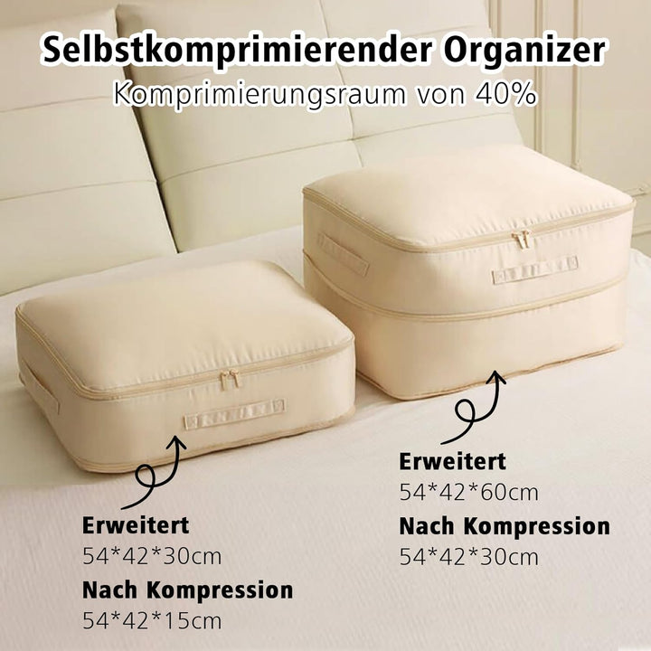FIVAVA Platzsparender Komprimierender Organizer,Aufbewahrung für Bettdecken,Kleidung Aufbewahrung,Au