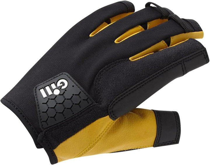Gill Mens Pro Kurzfingersegeln und Beiboothandschuhe - Schwarz, M