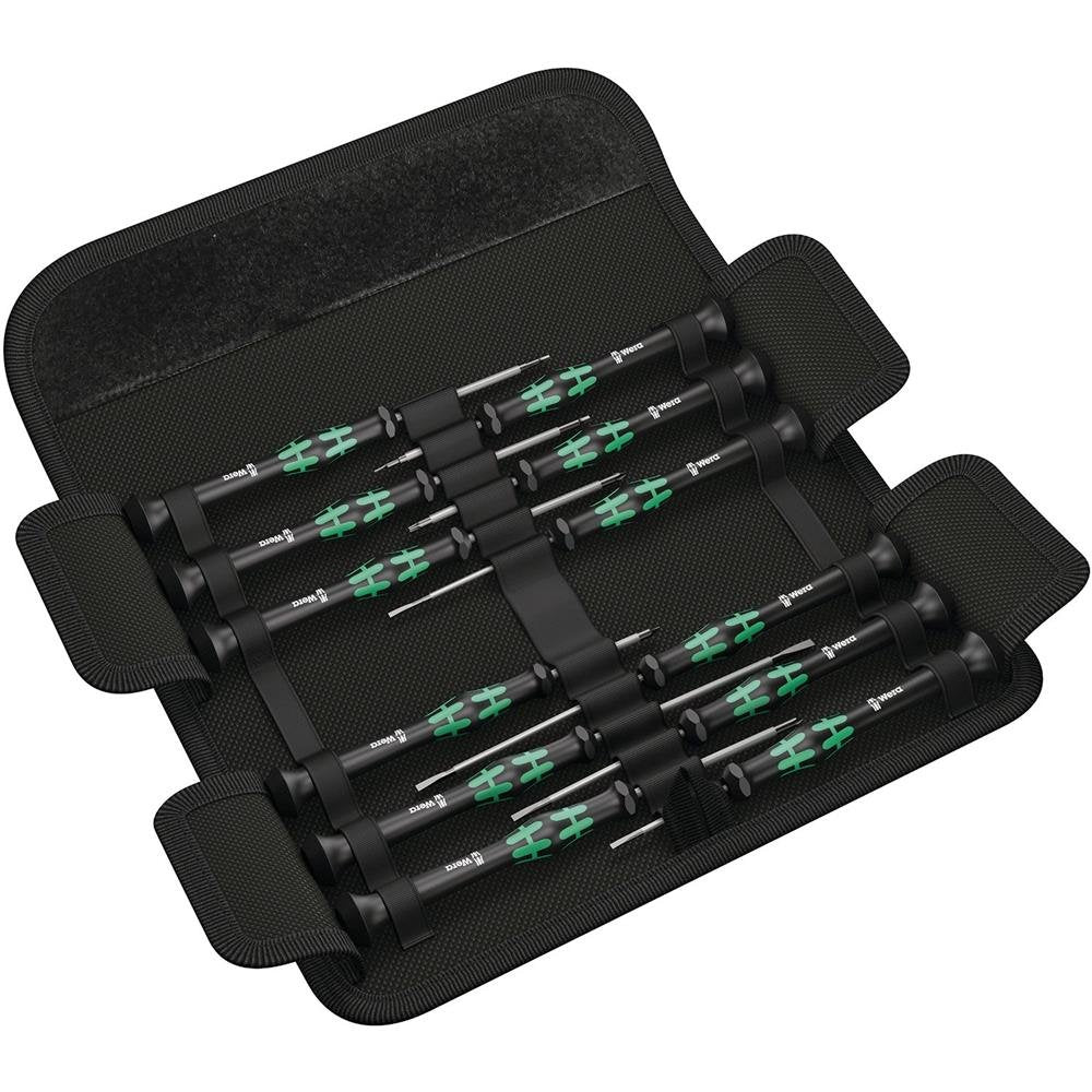 Wera Kraftform Micro Elektroniker Schraubendrehersatz, 12-teilig, Mehrfarbig, 05073675001 Set, Set