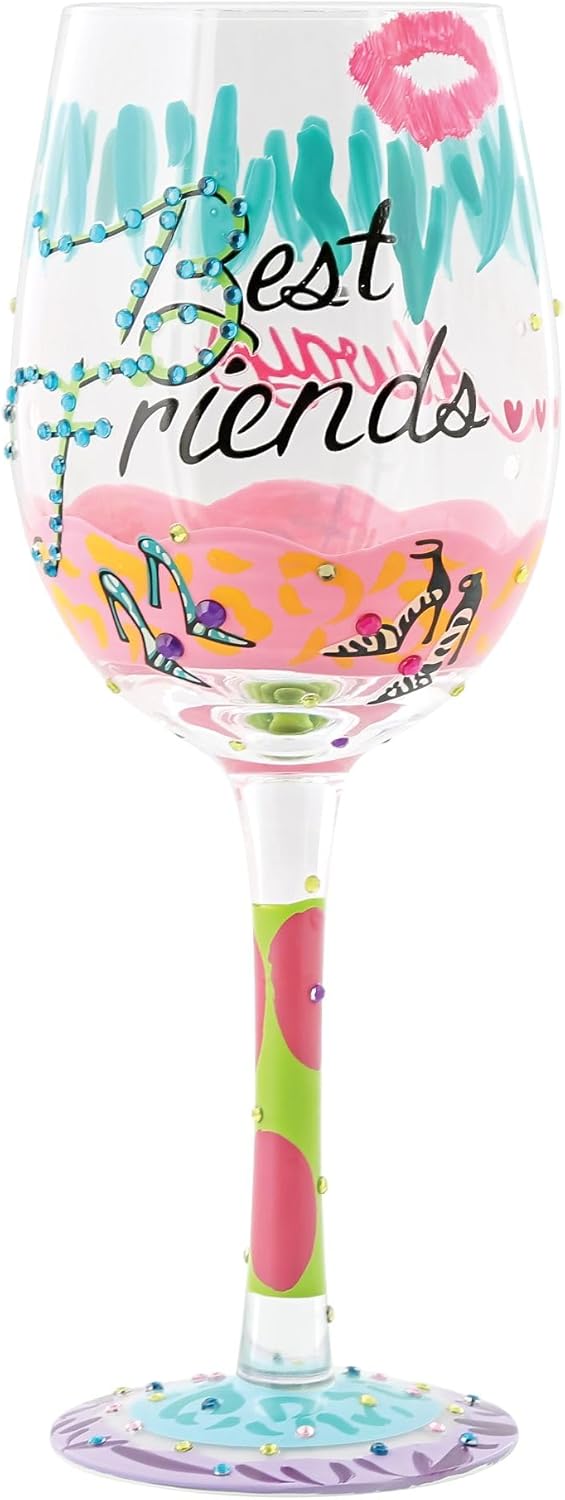 Lolita 4053096 Best Friends Always Wine Glass, Glas, Multi, 1 Stück (1er Pack) Lolita-WG, für immer