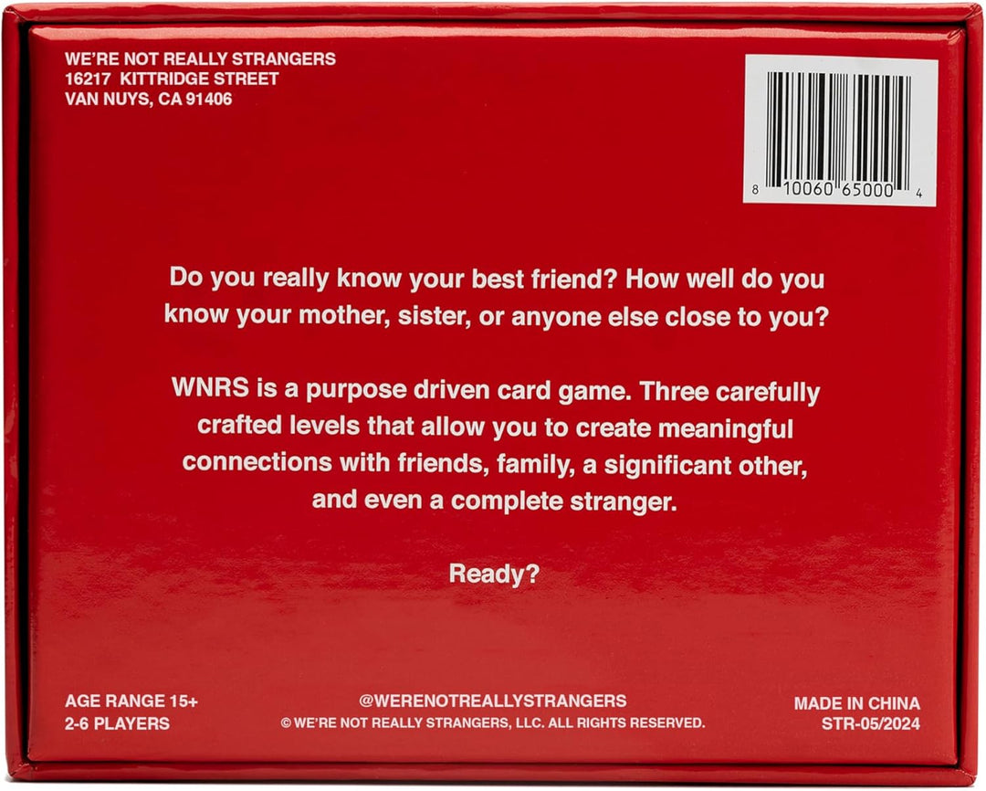 We're Not Really Strangers Kartenspiel – ein interaktives Kartenspiel für Erwachsene und Eisbrecher