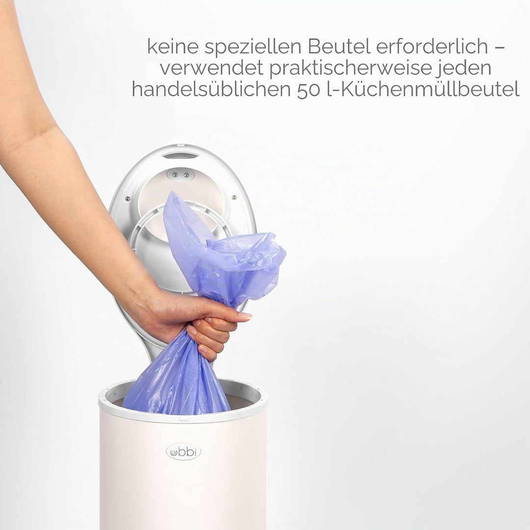 Ubbi Steel Diaper Pail, Odor Locking, No Special Bag Required, Award-Winning, Registry Must-Have, Iv