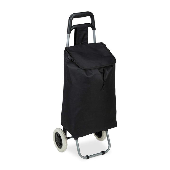 Relaxdays Einkaufstrolley klappbar, Abnehmbare Tasche 28 L, Einkaufswagen mit Rollen HxBxT: 92,5 x 4