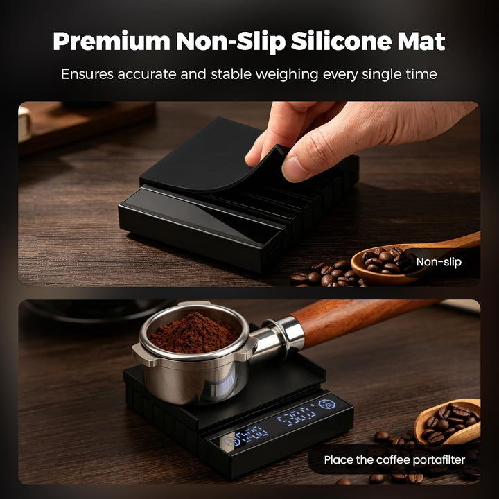 Kaffeewaage mit Timer, 0,1g Feinwaage für Espresso