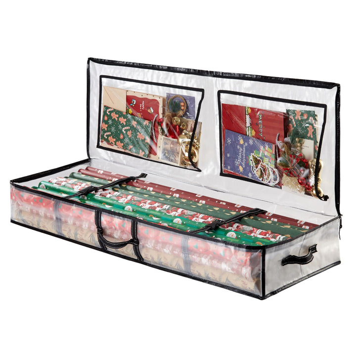VENO Transparente Geschenkpapier-Organizer-Aufbewahrungsbox für Geburtstag, Weihnachtsgeschenktüten
