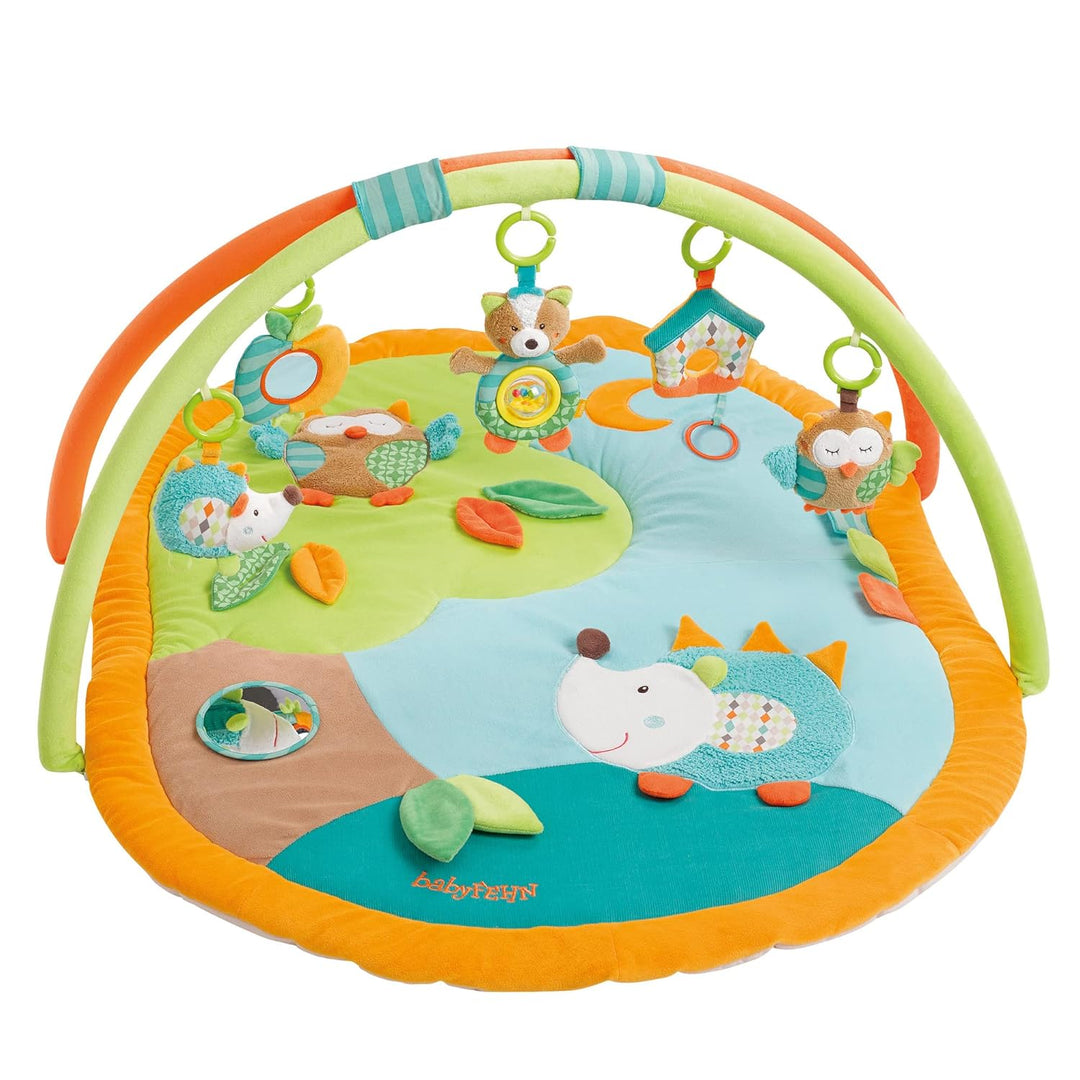 Fehn 071559 3-D-Activity-Decke Sleeping Forest / Spielbogen mit 5 abnehmbaren Spielzeugen für Babys