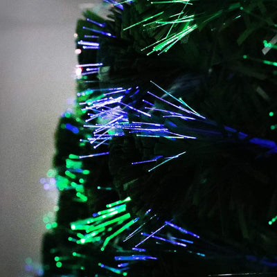 Aufun Künstliche Weihnachtsbäume 150CM Glasfaser Weihnachtsbaum mit Schneeflocken LED Beleuchtung fü