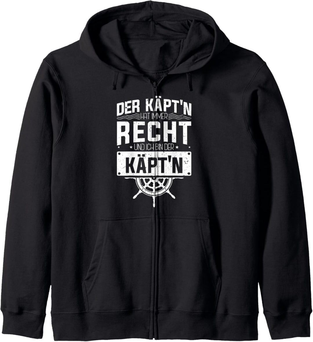 Der Käpt'n hat immer Recht - Segeln Kapitän Segler Boot Kapuzenjacke