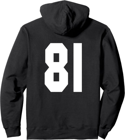 # 81 Team Sports Jersey Front & Back Number Player Fan Pullover Hoodie