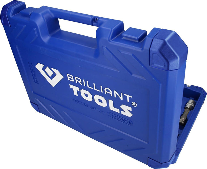 BRILLIANT TOOLS BT022026 1/2" Bit-Stecknuss-Satz, 26-tlg, Vielzahn-Profil, XZN [Powered by KS TOOLS]