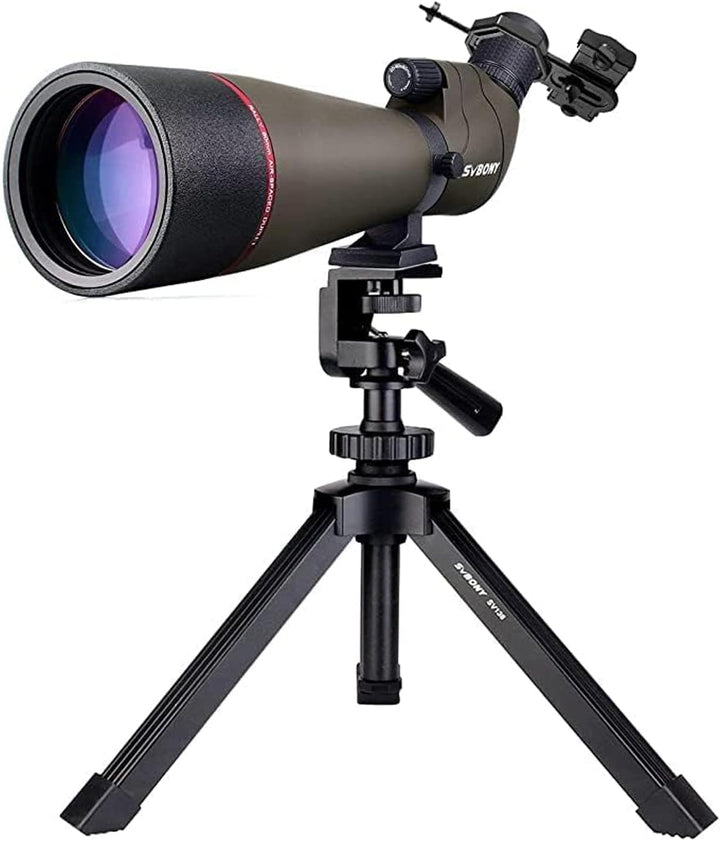 Svbony SV13 Spektiv 20-60x80, Tischstativ, Smartphone Adapter, HD Wasserdicht Porro Prisma Abgewinke
