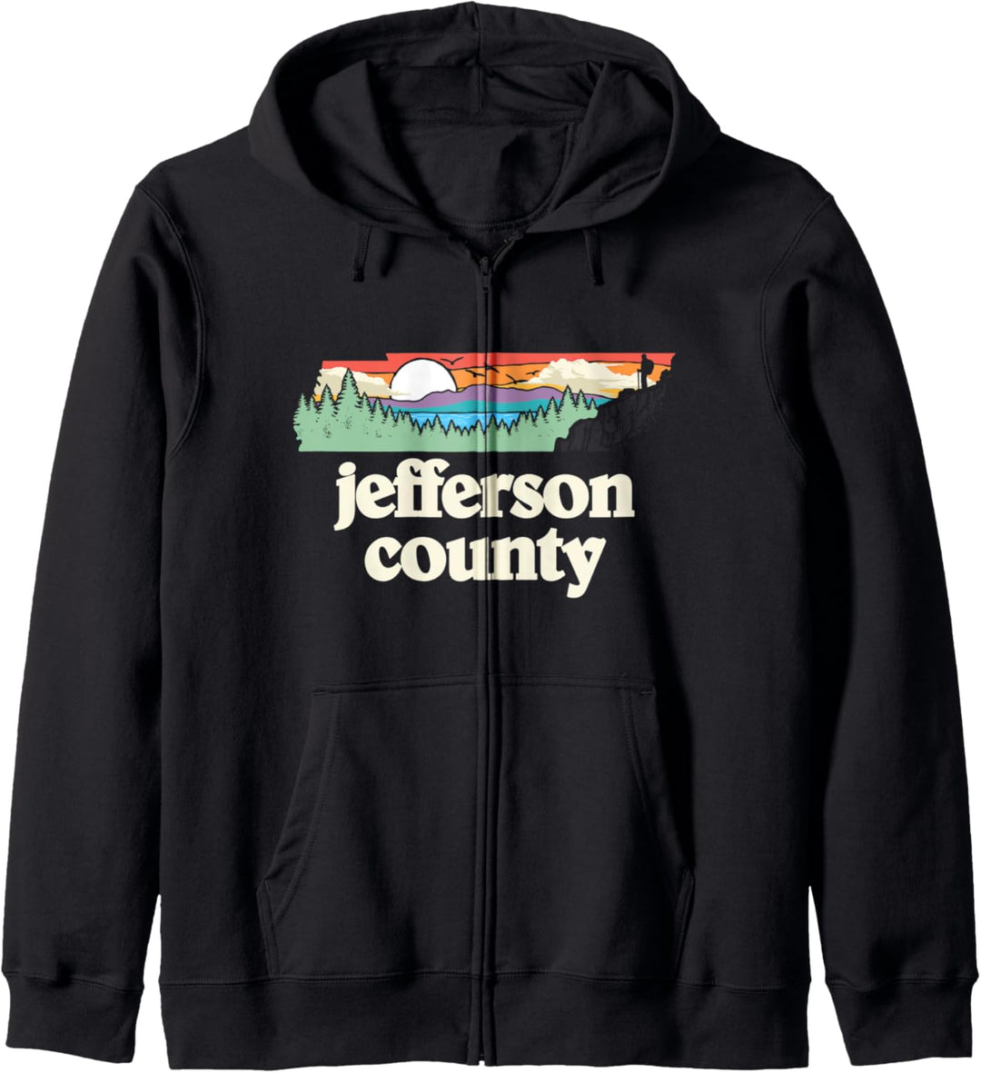 Jefferson County Tennessee Outdoors Retro Nature Graphic Kapuzenjacke