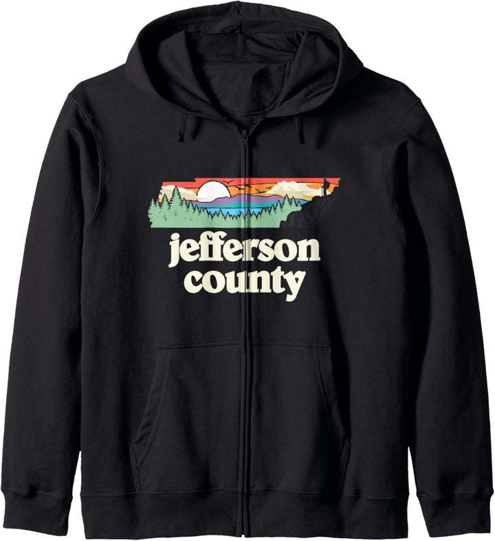 Jefferson County Tennessee Outdoors Retro Nature Graphic Kapuzenjacke