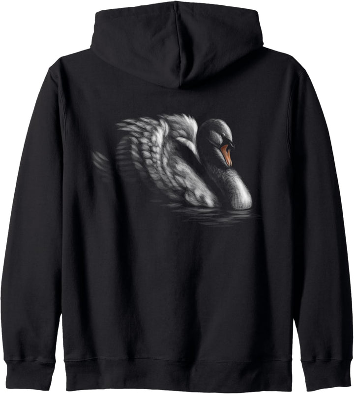 Schwan Portrait Jungen Mädchen Frauen Männer Kapuzenjacke