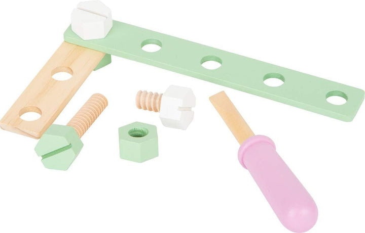 small foot Konstruktionsset "Nordic" aus Holz, kreativer Bausatz mit Werkzeugen und Zubehör, ab 3 Ja