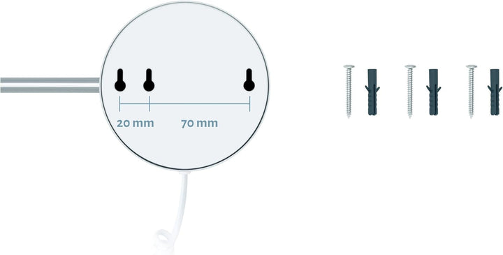 Libaro Kosmetikspiegel XXL Tokio LED Vergrösserungsspiegel Wandmontage Dimmerfunktion Auto-Off Batte