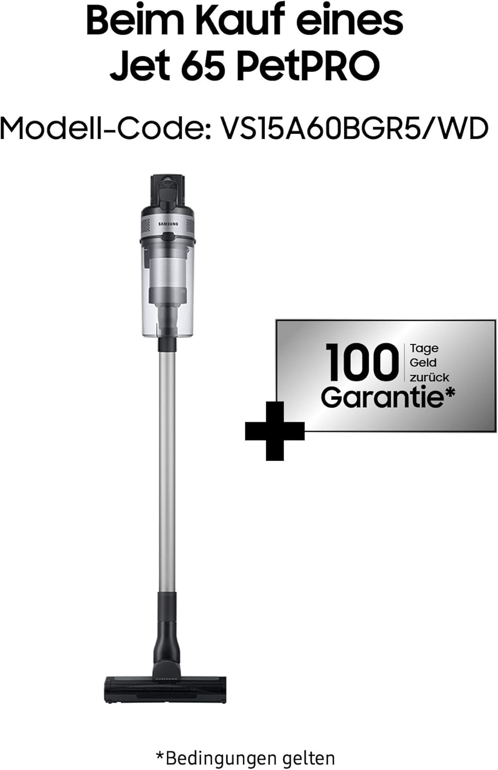 Samsung Jet 65 PetPRO Akku-Staubsauger, 150 W, Inkl. Tierhaarbürste Pet Tool und weiterem Zubehör, S