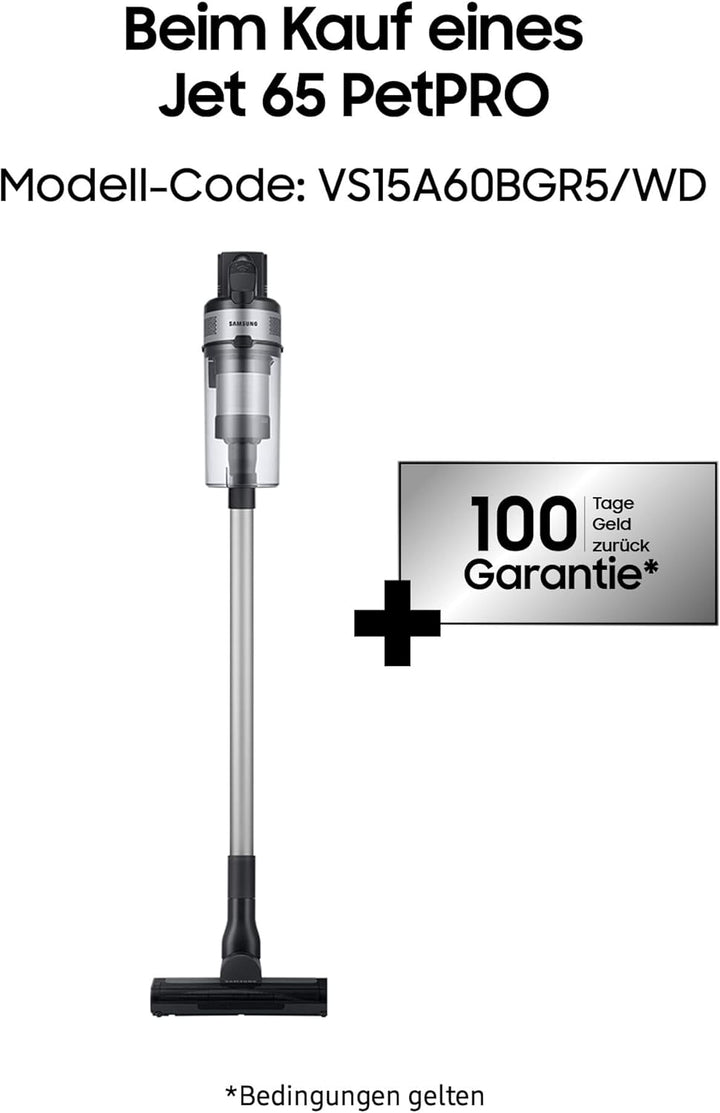 Samsung Jet 65 PetPRO Akku-Staubsauger, 150 W, Inkl. Tierhaarbürste Pet Tool und weiterem Zubehör, S