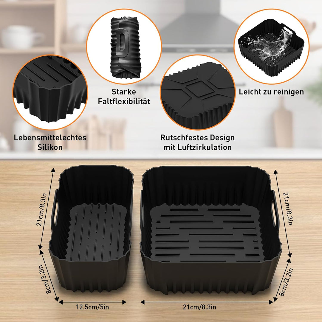 Heissluftfritteuse Zubehör für Philips Dual Basket Airfryer 3000/5000 Serie, Airfryer Zubehör Set fü