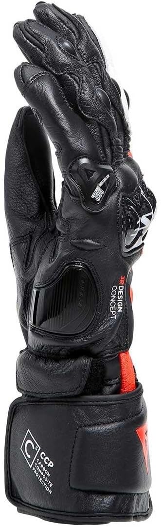 Dainese Carbon 4 Long Motorradhandschuhe L BLACK/FLUO-RED/WHITE, L BLACK/FLUO-RED/WHITE
