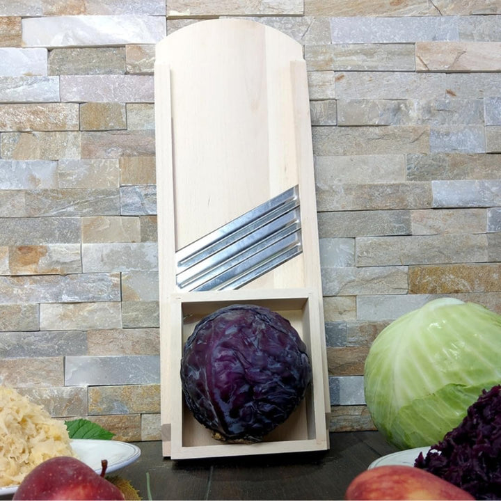 2x HOFMEISTER® Krauthobel, 55 cm, sicheres Schneiden von Krautköpfen & Gemüse dank beweglichem Schli