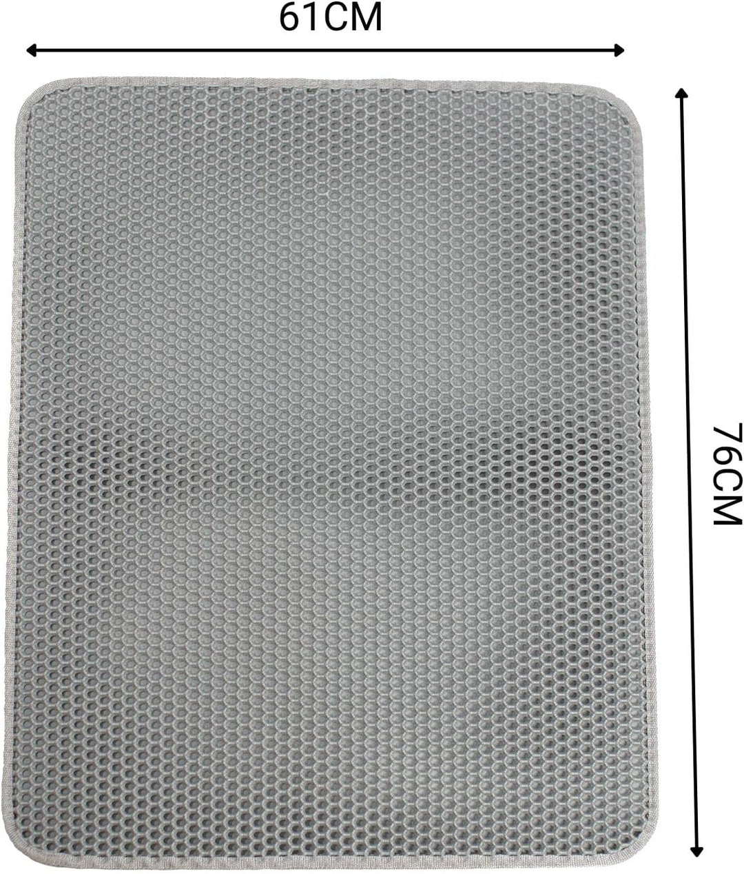lionto Katzenstreumatte für Katzentoilette mit Anti-Rutsch-Beschichtung, 76x61x1,3 cm, Katzenklomatt