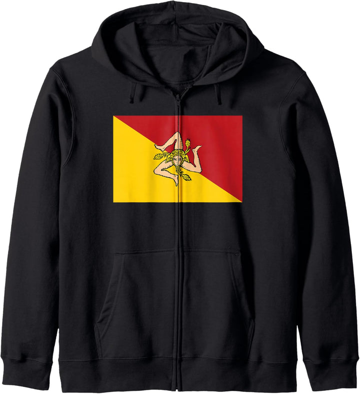 Sizilianische Flagge von Sizilien Kapuzenjacke