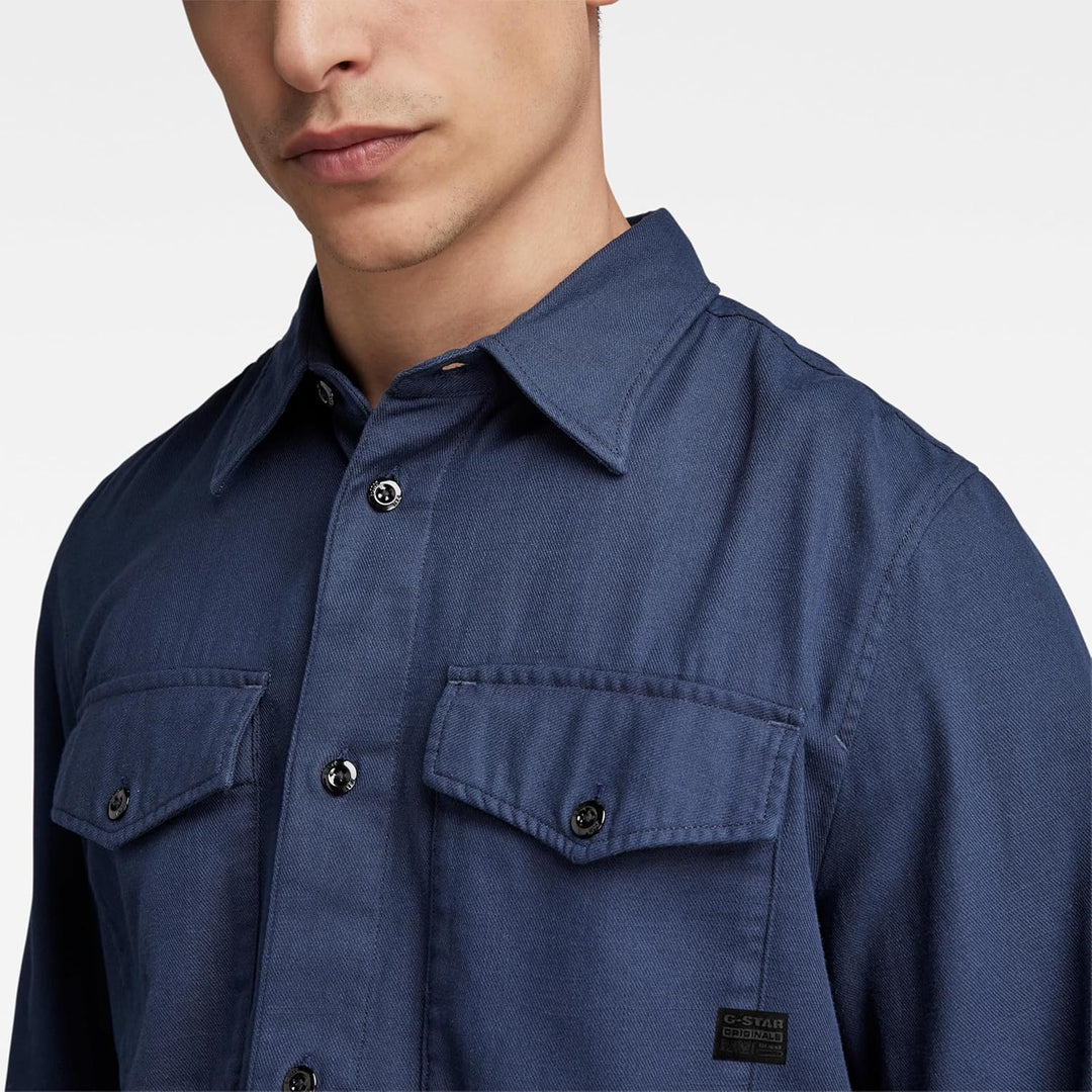 G-Star Raw Herren Marine Slim Button Down Shirts XS Blau (Sartho Blue Gd D20165-d454-b597), XS Blau