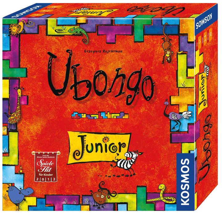 Kosmos 697396 Ubongo Junior, rasantes Kinderspiel ab 5 Jahren, Knobelspass und Legespiel, für 1-4 Sp